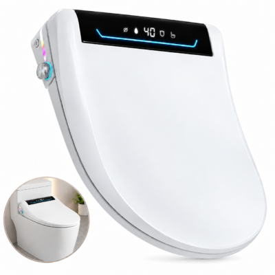 Smart Toilet Seat with Bidet, Heated Seat, Warm Air Dryer & Remote Control